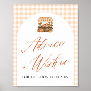 Affiche Conseils et Vœux Orange d'Automne Frais du Marché