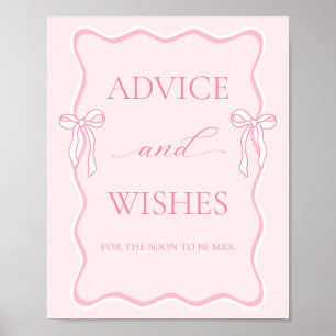 Affiche Conseils et vœux pour la fête de fiançailles avant