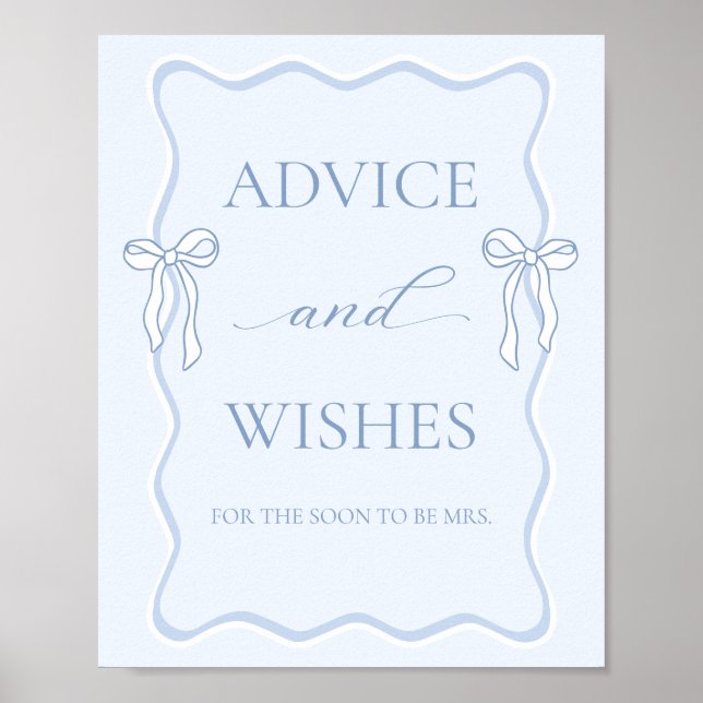 Affiche Conseils et vœux pour la fête de mariage de Blue (Devant)