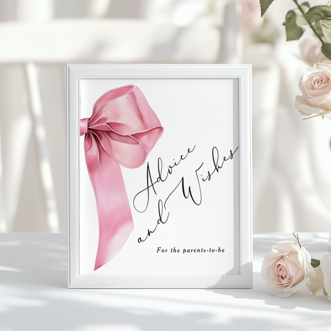 Affiche Conseils et voeux pour les nouveaux parents rose B (Créateur téléchargé)