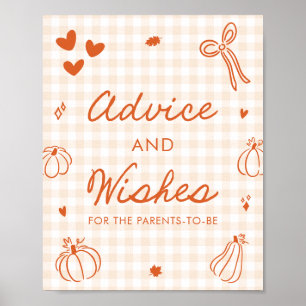 Affiche Conseils et Vœux pour une Petite Citrouille Orange