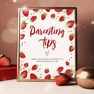 Affiche Conseils parents de fraises 8x10 Panneau de la tab