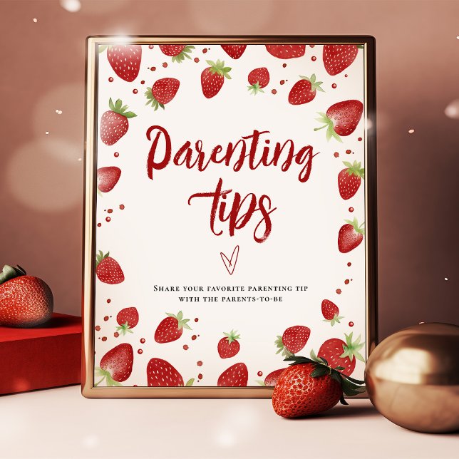 Affiche Conseils parents de fraises 8x10 Panneau de la tab (Créateur téléchargé)