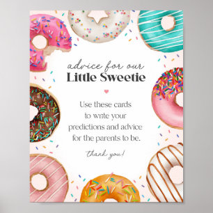 Affiche Conseils pour la fête prénatale Sprinkled Donuts B