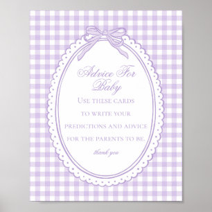 Affiche Conseils pour un Nœud Coquette en Gingham Violet p