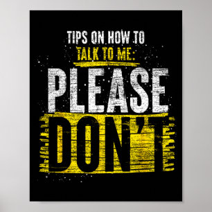 Affiche Conseils sur la façon de me parler S'il vous plaît