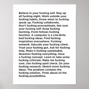 Affiche Conseils sur le bon rendement