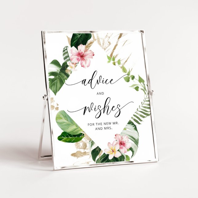 Affiche Conseils tropicaux et vœux pour les jeunes mariés (Créateur téléchargé)