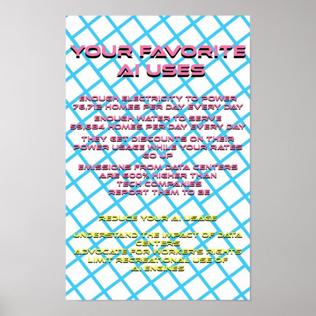 Affiche Conséquences de l'IA (Devant)