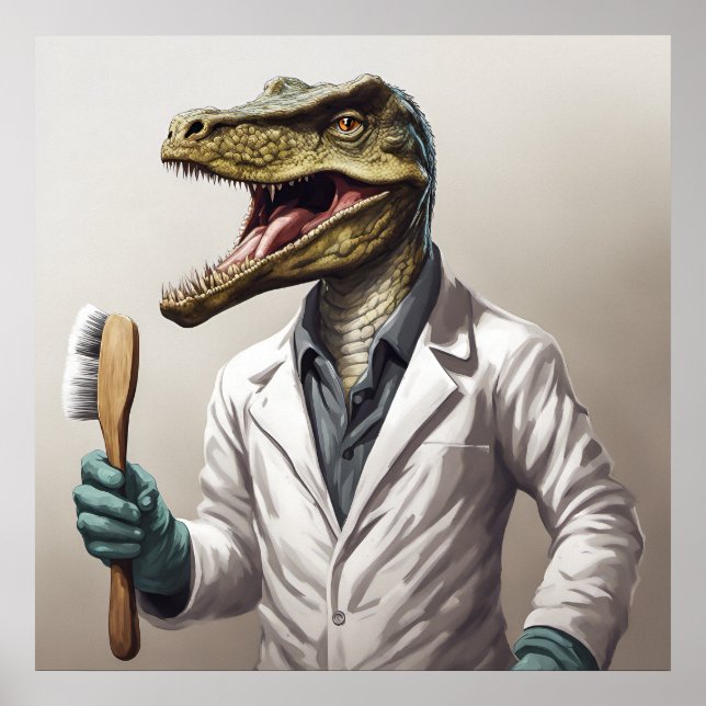 Affiche Conservasaurus Dinosaure Art Imprimer (Devant)