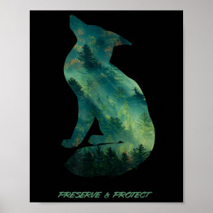 Affiche Conservation de la forêt Fox Nature De l'environne