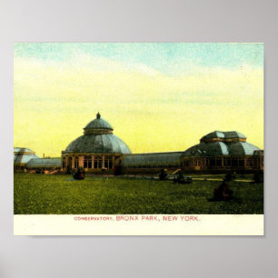 Affiche Conservatoire, Bronx Park, New York Vintage