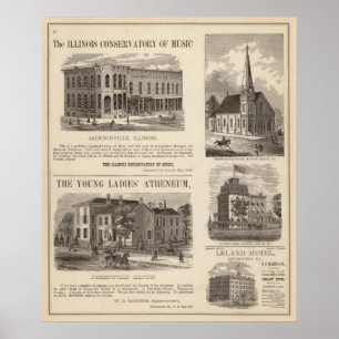 Affiche Conservatoire de musique, école, église