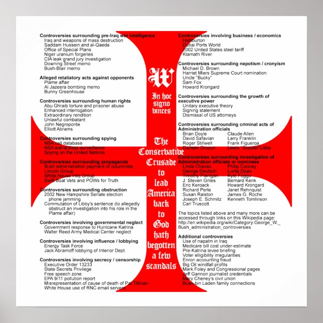 Affiche conservatrice des scandales de croisade (Devant)