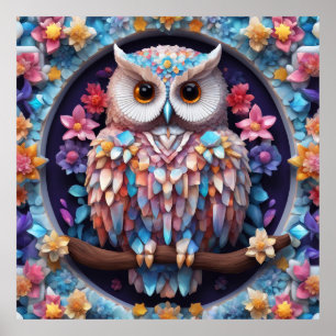 Affiche Conserver Crystal Owl Conception ou conception de