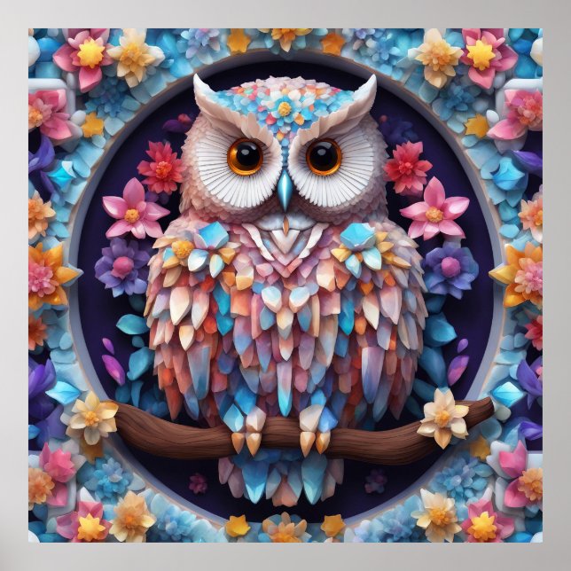 Affiche Conserver Crystal Owl Conception ou conception de  (Devant)