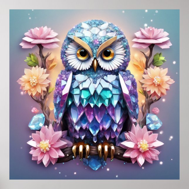 Affiche Conserver Crystal Owl Conception ou conception de  (Devant)