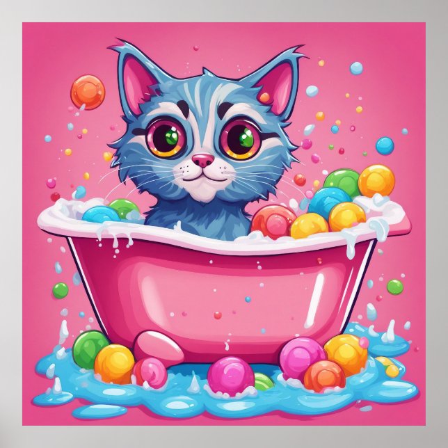 Affiche Conserver la conception ou la conception de chat v (Devant)