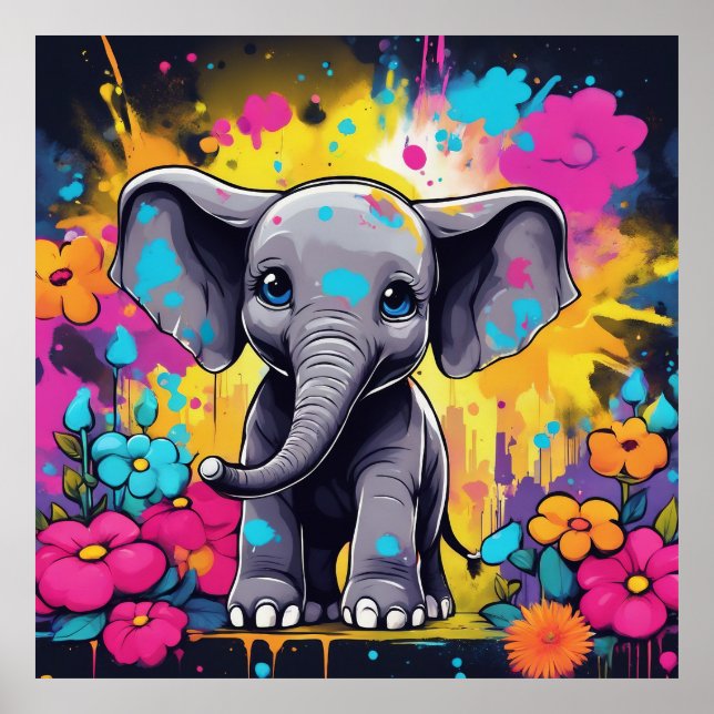 Affiche Conserver la conception ou la conception d'Elephan (Devant)