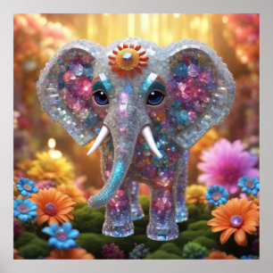 Affiche Conserver la conception ou la conception d'Elephan