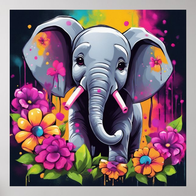 Affiche Conserver la conception ou la conception d'Elephan (Devant)