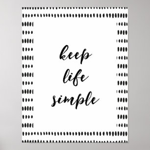 Affiche Conserver la vie simple