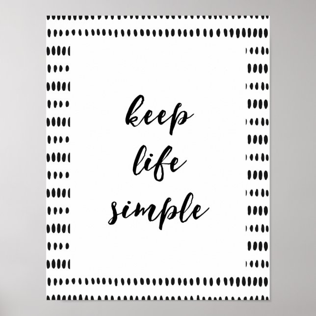 Affiche Conserver la vie simple (Devant)