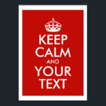 Affiche Conserver Le Calme Et Ajouter Votre Propre Texte P<br><div class="desc">Conserver le calme et ajouter votre propre texte personnalisé .. look original .. personnalisable garder calme poster de Equal à Angels / Ricaso</div>