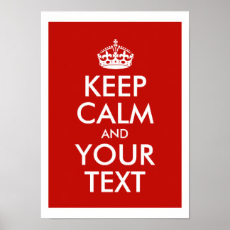Affiche Conserver Le Calme Et Ajouter Votre Propre Texte P