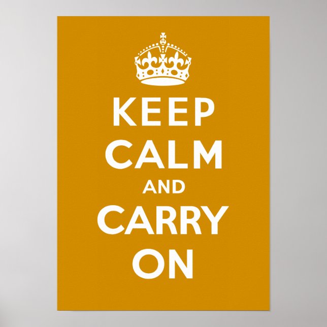 Affiche Conserver le calme et continuer sur_CARAMEL (Devant)