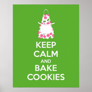 Affiche Conserver le calme et cuire des biscuits I