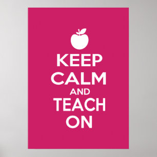 Affiche Conserver le calme et enseigner