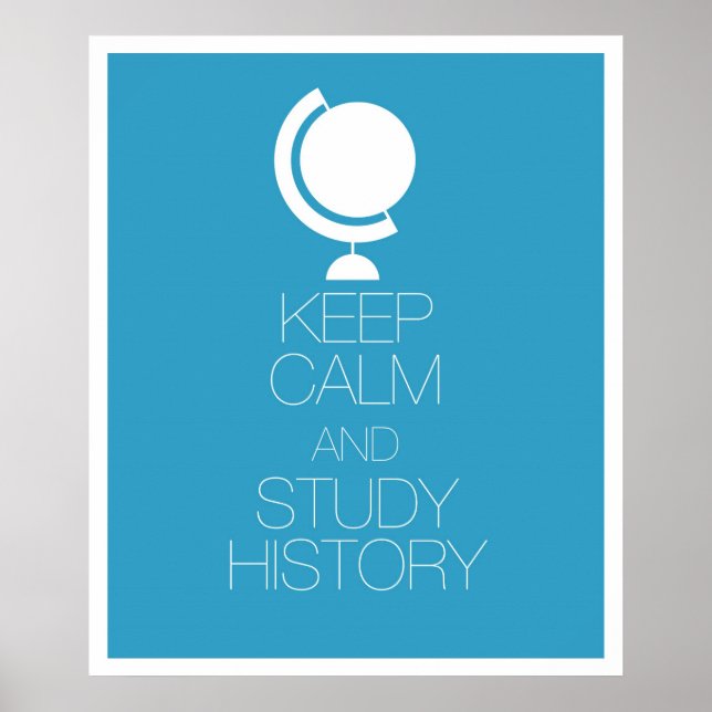 Affiche Conserver le calme et l'histoire de l'étude (Devant)