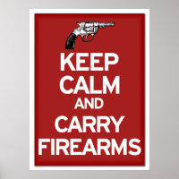 Affiche Conserver le calme et transporter les arme