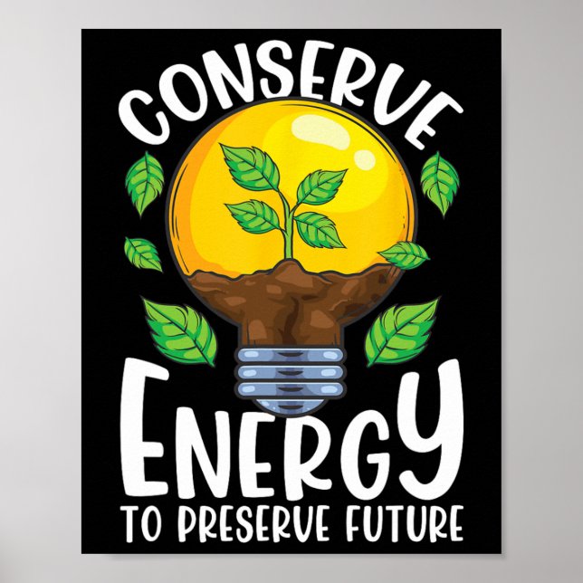 Affiche Conserver l'environnement vert de l'arbre d'ampoul (Devant)