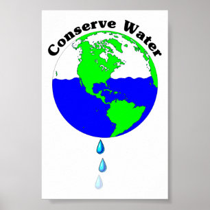 Affiche Conservez l'eau