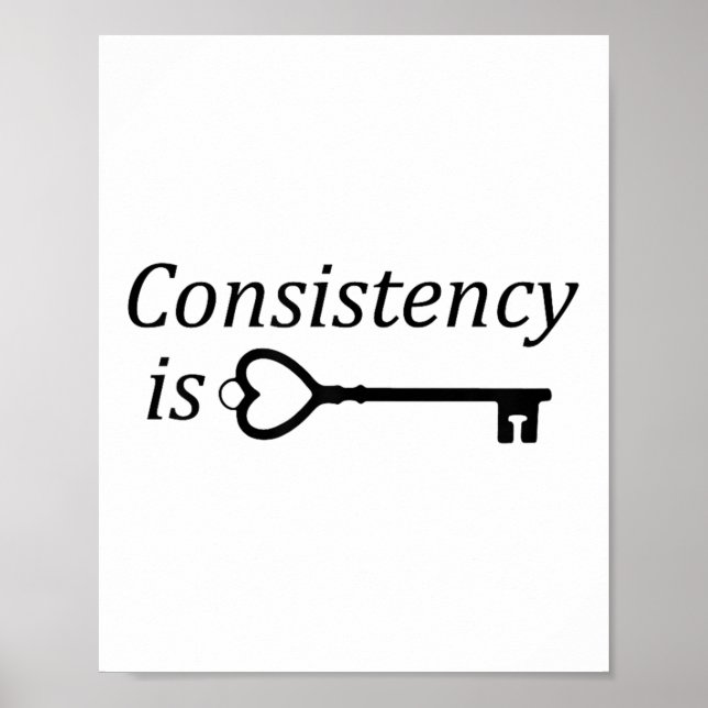 Affiche Consistency Is Key Motivational Gift  (Devant)
