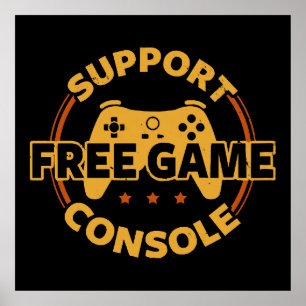 Affiche Console de jeu drôle de manifestation de jeu