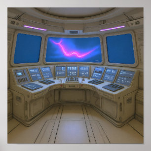 Affiche Console de liaison montante du pilote : illustrati