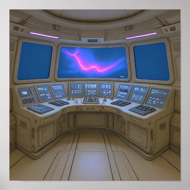Affiche Console de liaison montante du pilote : illustrati (Devant)