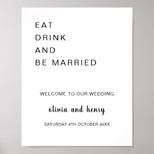 Affiche Consommer et être marié mariage bienvenue