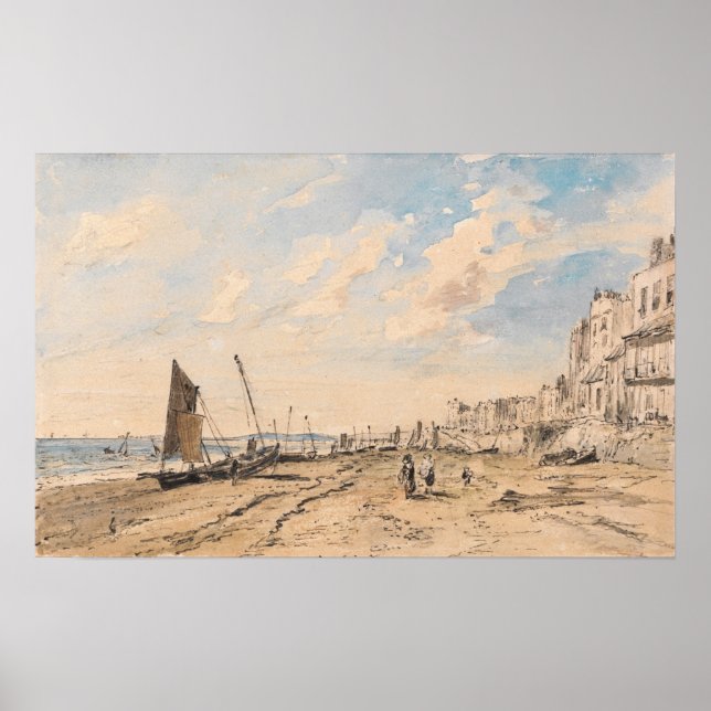 Affiche Constable - Brighton Beach Regardant vers l'ouest (Devant)