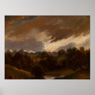 Affiche Constable - Ciel orageux à Hampstead