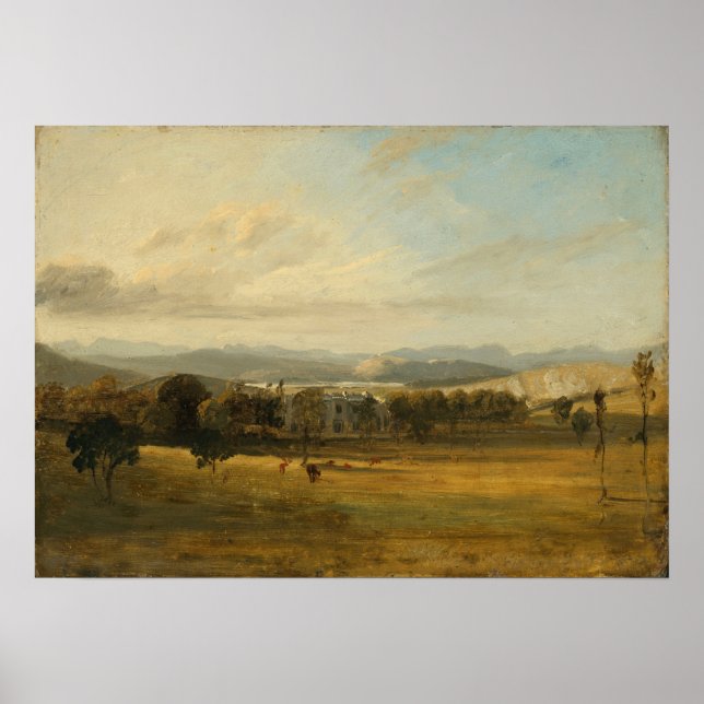 Affiche Constable - Croquis de Leighton Hall Lancashire (Devant)