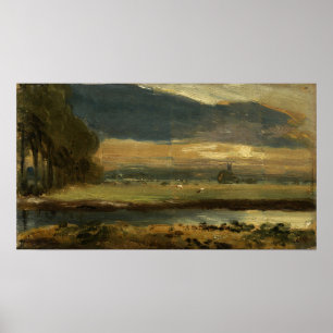 Affiche Constable - Dedham Church De Flatford