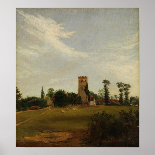 Affiche Constable - Église de Tottenham 1830 (Devant)