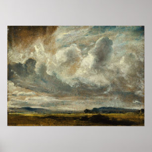 Affiche Constable - Étude Des Nuages Sur Un Paysage