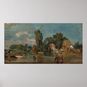 Affiche Constable - Flatford Mill