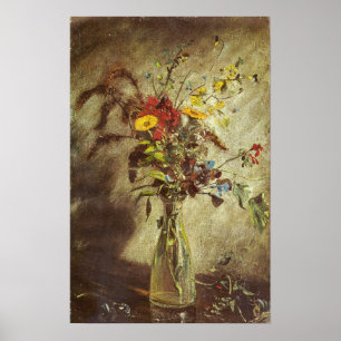 Affiche Constable - Fleurs Dans Un Vase En Verre 1814