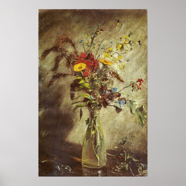 Affiche Constable - Fleurs Dans Un Vase En Verre 1814 (Devant)
